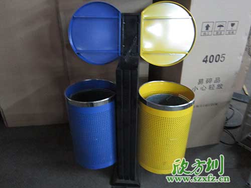 耐腐蝕的欣方圳玻璃鋼垃圾桶 已全體安裝廣州湛江市