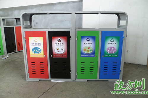 尊重客戶，欣方圳為清遠市定做鋼板分類垃圾桶